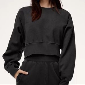 Aritzia TNA Perkins cropped, crewneck sweatshirt